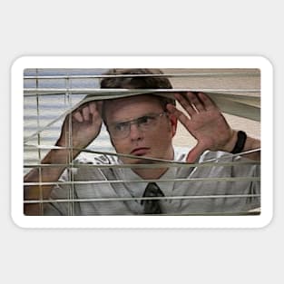 Dwight in the Blinds Sticker